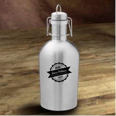 JDS Personalized Gifts Bottle Top Personalized 64 oz. Stainless Steel Growler JMSI2903
